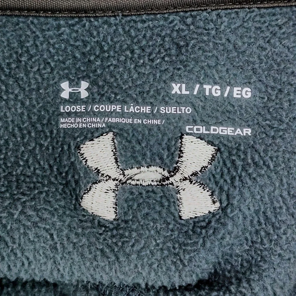 Under Armour ColdGear OffGrid 1/4 Zip Fleece Pullover Men XL Waffle Knit 1328166